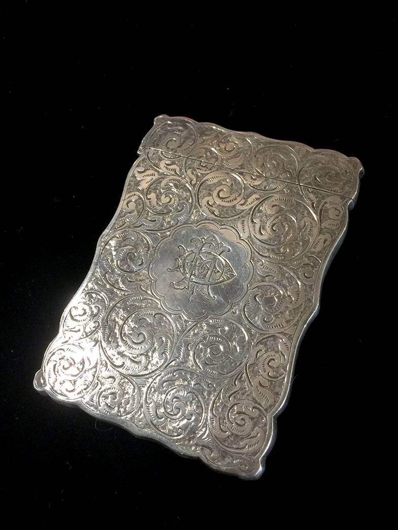 【🇬🇧 英國・伯明翰純銀名片盒・維多利亞時期貴族訂製品】