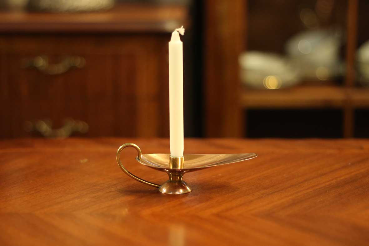 【🇬🇧 英國・手工銅製手持燭台・復古英式風格】