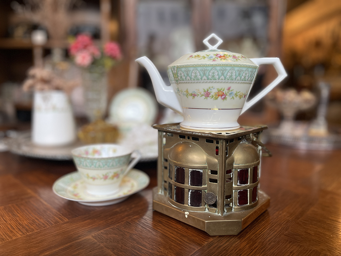 【🇬🇧 英國・黃銅壁爐造型茶壺保溫架・19世紀復古風格】