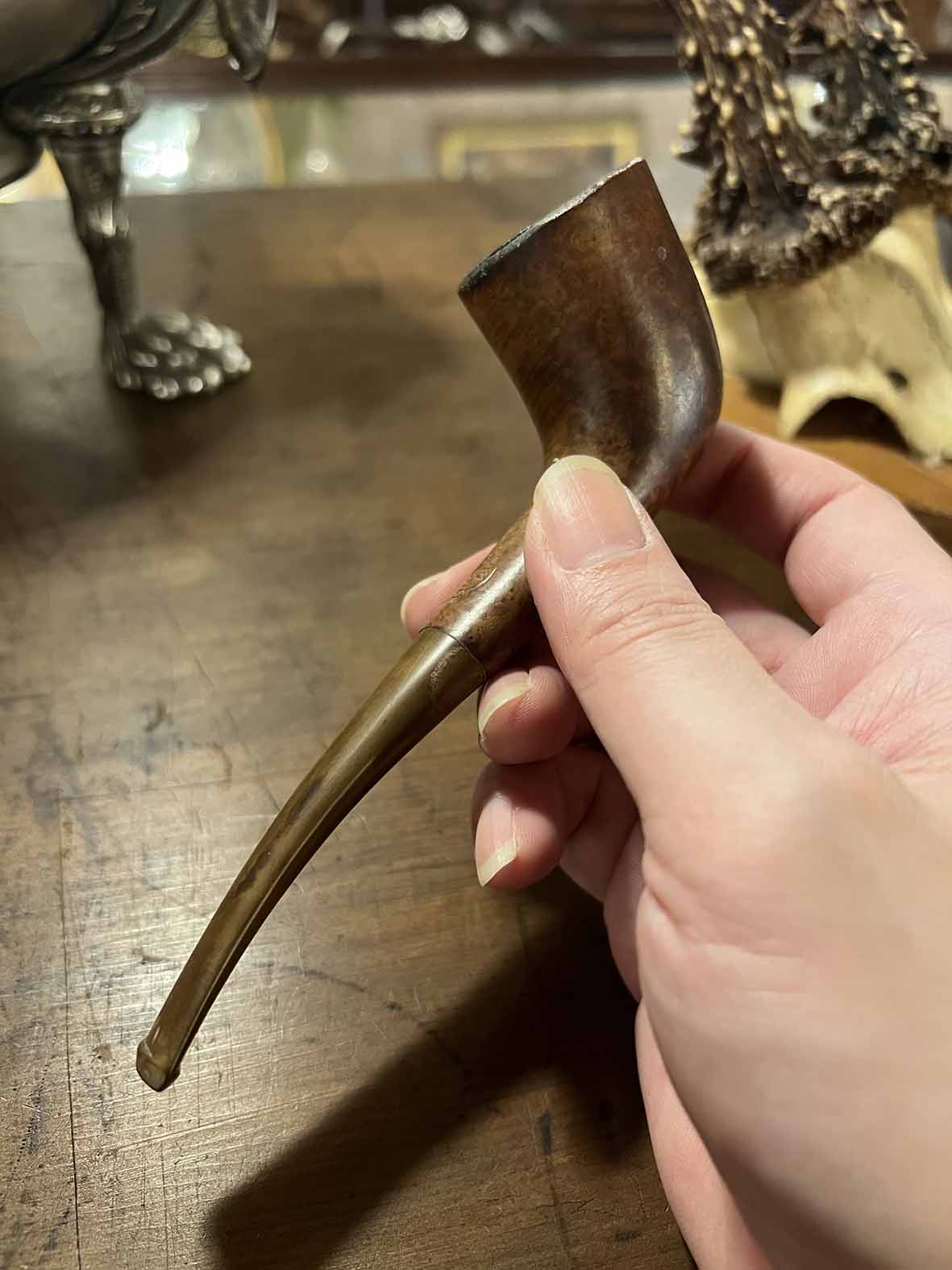 【🇫🇷 法國・手工石楠木老菸斗・經典長柄紳士風】