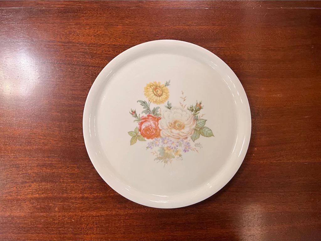 【🇫🇷 法國・古董利摩日 Limoges 純手繪大瓷盤・花卉典藏】