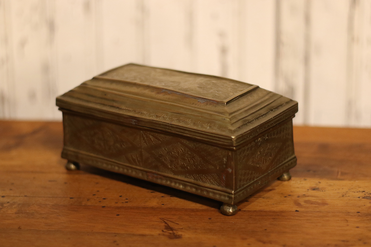 【🇫🇷 法國・手工浮雕刻花銅盒・百年工藝】