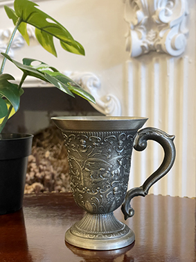 【🇫🇷 法國・錫浮雕手柄杯・古典風格】