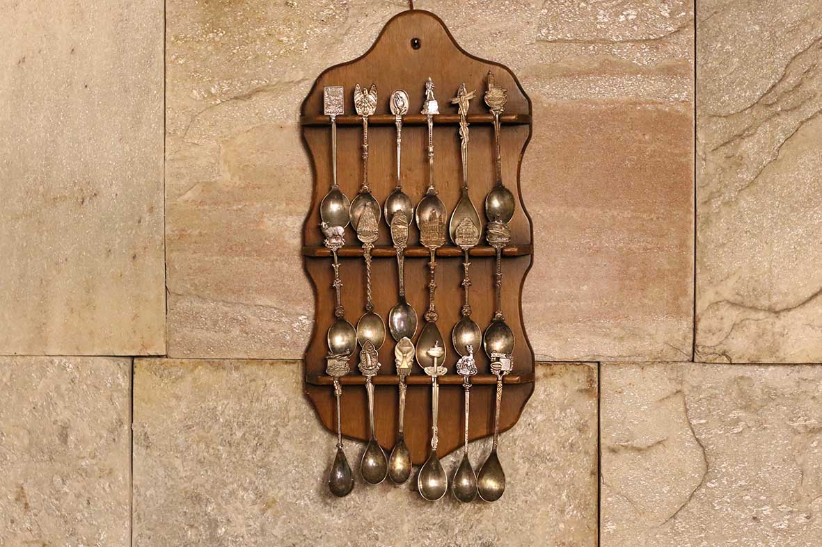 【🇫🇷 法國・鍍銀匙組橡木掛架】