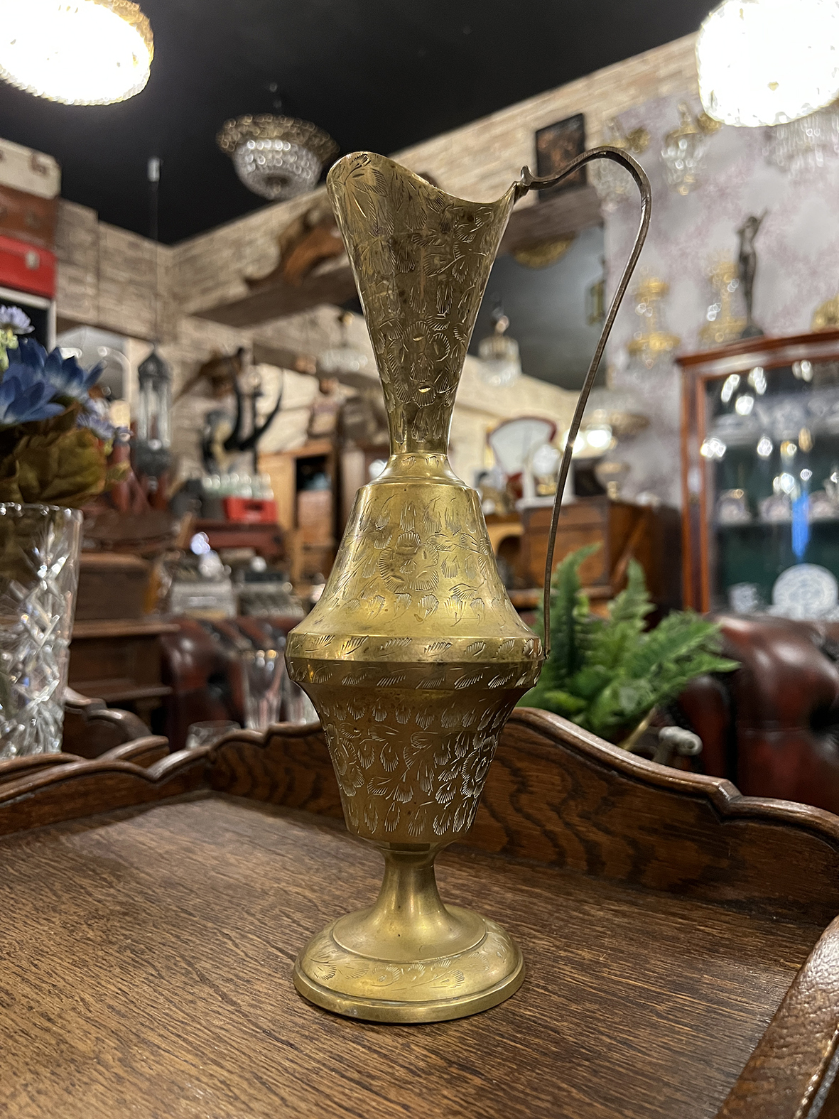 【🇫🇷 法國・手工刻花黃銅花瓶・異國風格】