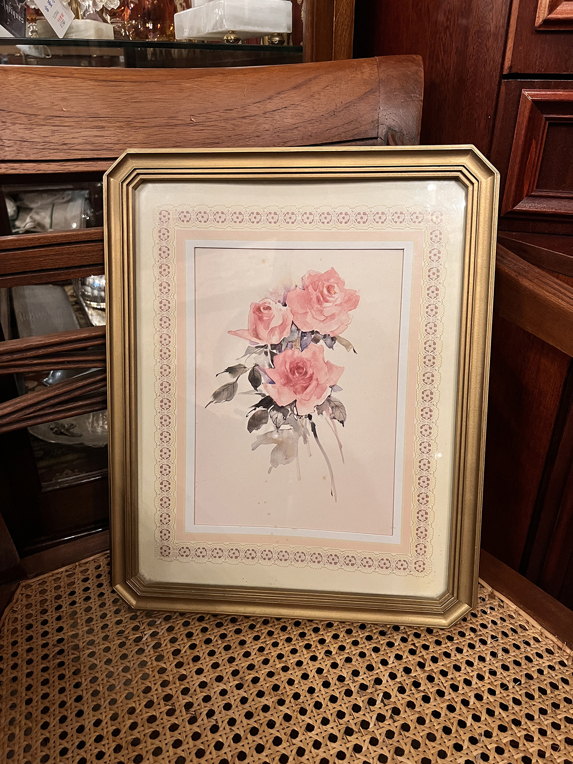 【🇺🇸 美國・手繪水彩玫瑰掛畫・浪漫鄉村風】