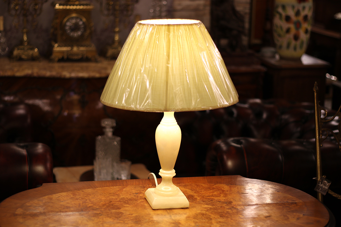 【🇮🇹 義大利・手工瑪瑙檯燈・典雅古典風格】