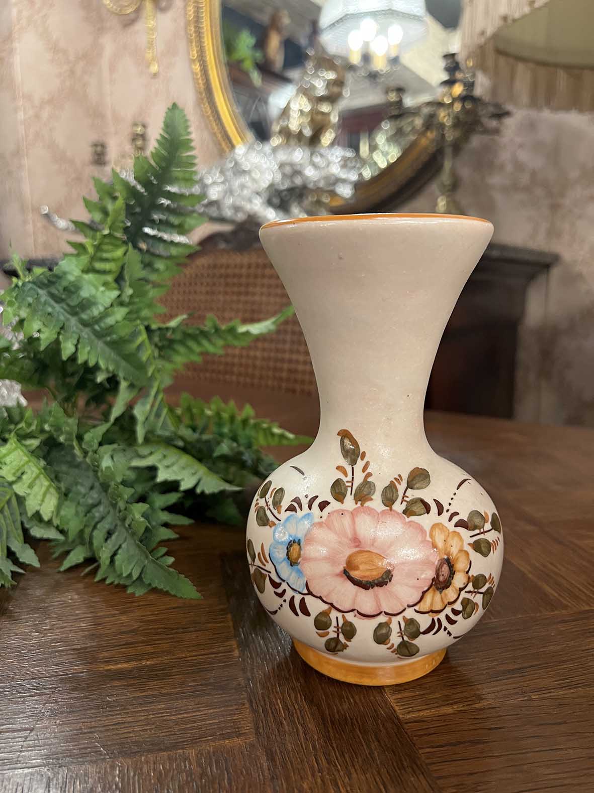 【🇮🇹 義大利・手工彩繪花卉陶花瓶・鄉村風格】