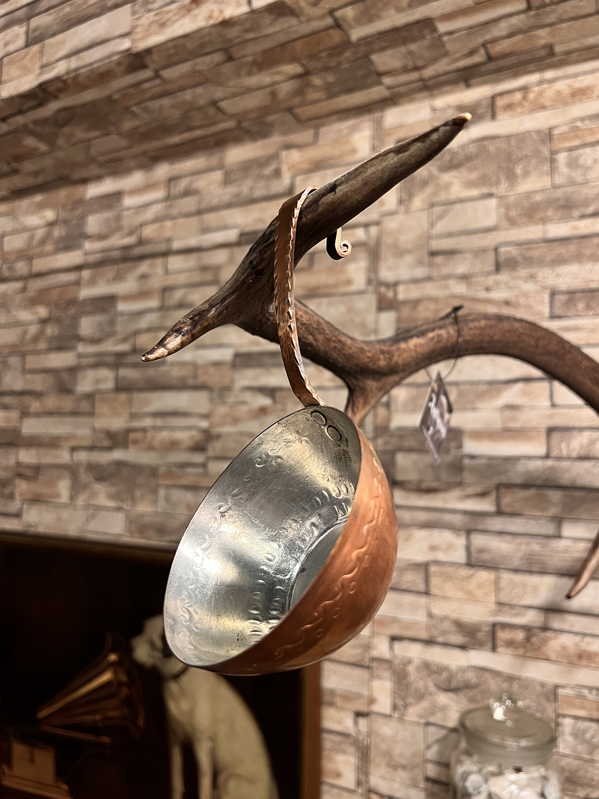 【🇫🇷 法國・手工內塗錫紅銅長柄水勺・鄉村復古廚房風格】