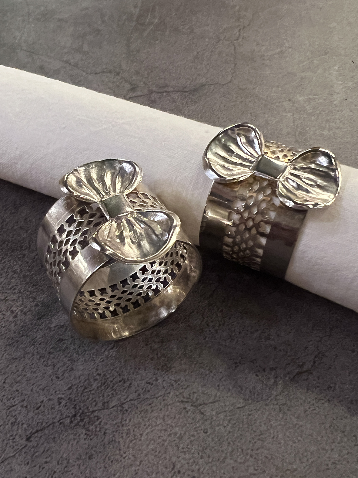 【🇫🇷 法國・蝴蝶結鏤空餐巾環・浪漫法式餐桌風】