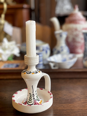 【🇩🇪 德國・手工陶製手繪燭台・復古鄉村風格】