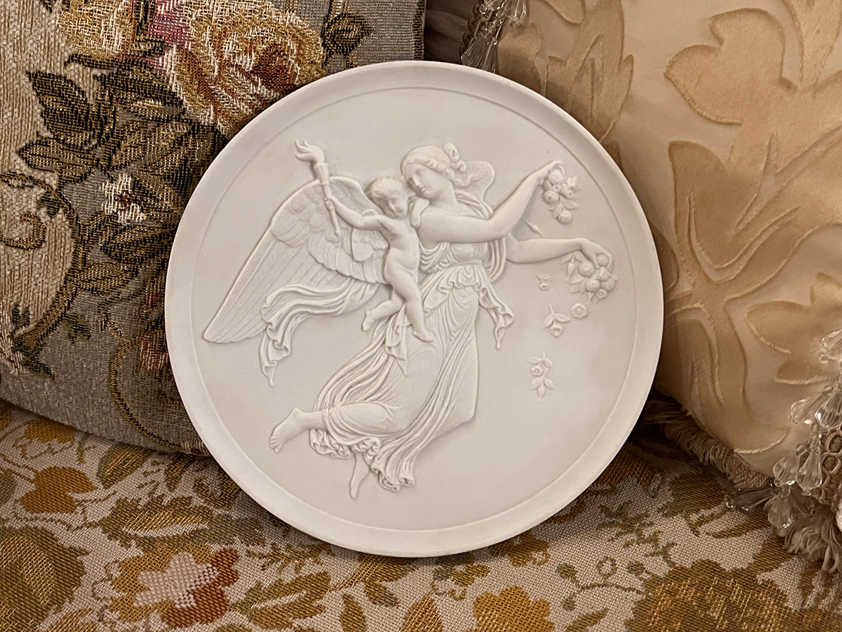 【🇩🇰 丹麥・Royal Copenhagen 皇家哥本哈根・白晝天使浮雕掛盤】